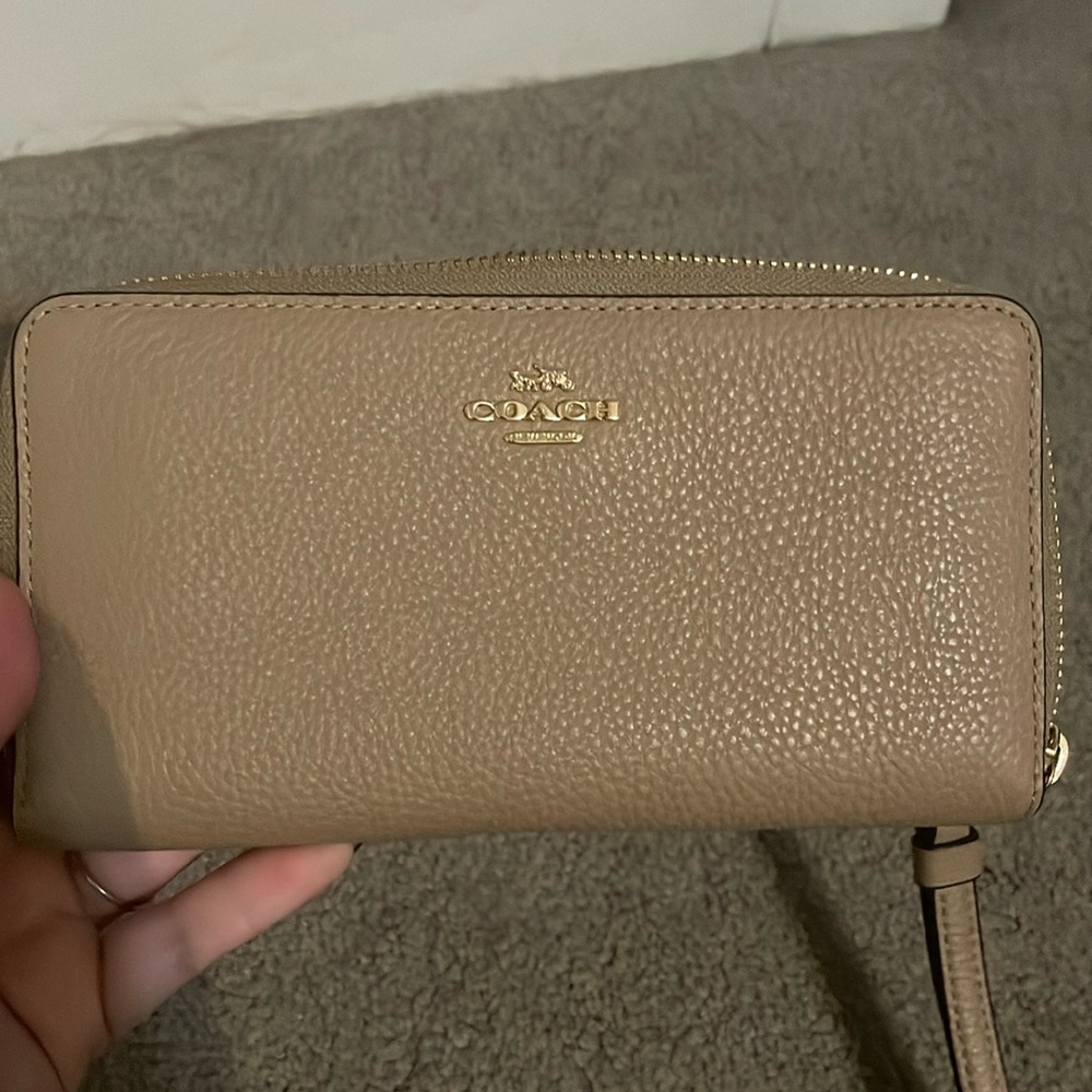 Nude/Beige coach wristlet
